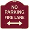 Signmission No Parking Fire Lane W/ Bidirectional Arrow Heavy-Gauge Aluminum Sign, 18" x 18", BU-1818-23738 A-DES-BU-1818-23738 - alternate 1